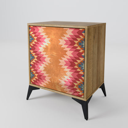 Credenza INDIAN FOLK a 1 anta effetto rovere