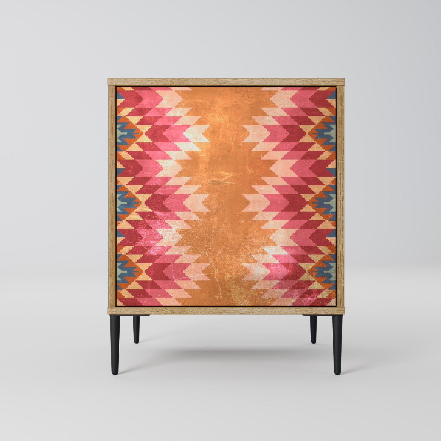 Credenza INDIAN FOLK a 1 anta effetto rovere
