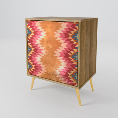 Credenza INDIAN FOLK a 1 anta effetto rovere