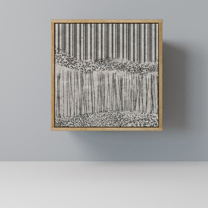 GRAIN LINES Madia a 1 anta effetto rovere