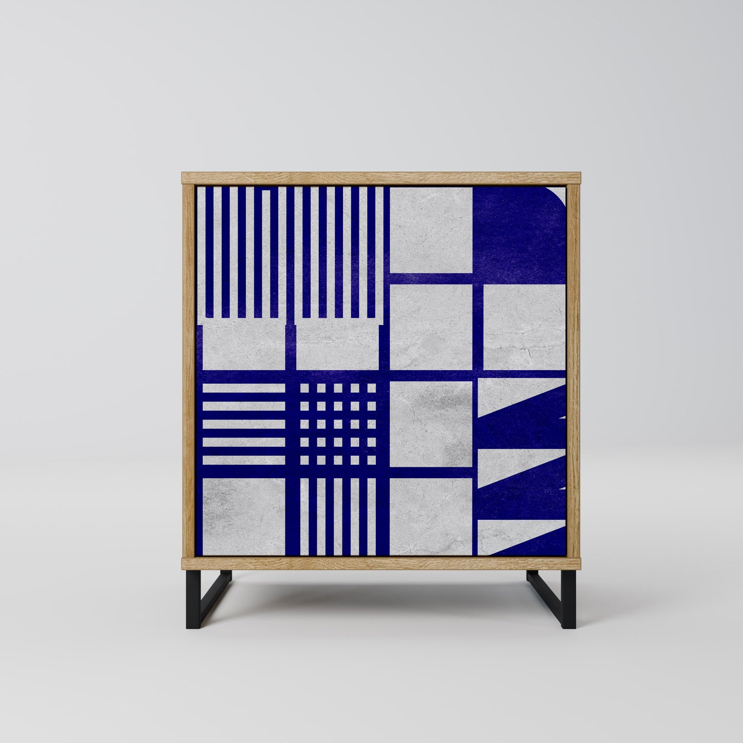 Credenza a 1 anta THE RIGHT PLACES effetto rovere