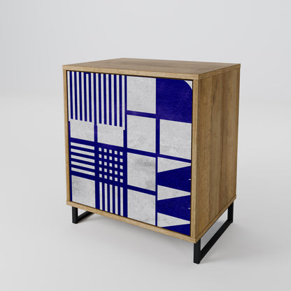 Credenza a 1 anta THE RIGHT PLACES effetto rovere