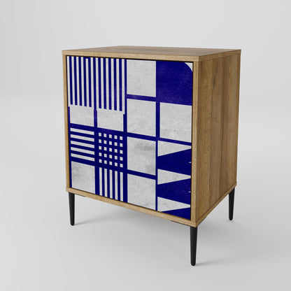 Credenza a 1 anta THE RIGHT PLACES effetto rovere