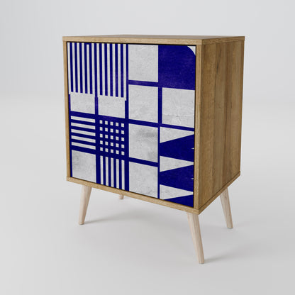 Credenza a 1 anta THE RIGHT PLACES effetto rovere