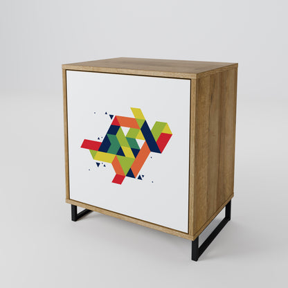 Credenza FUTURE SIGN a 1 anta effetto rovere