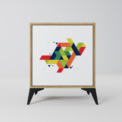 Credenza FUTURE SIGN a 1 anta effetto rovere