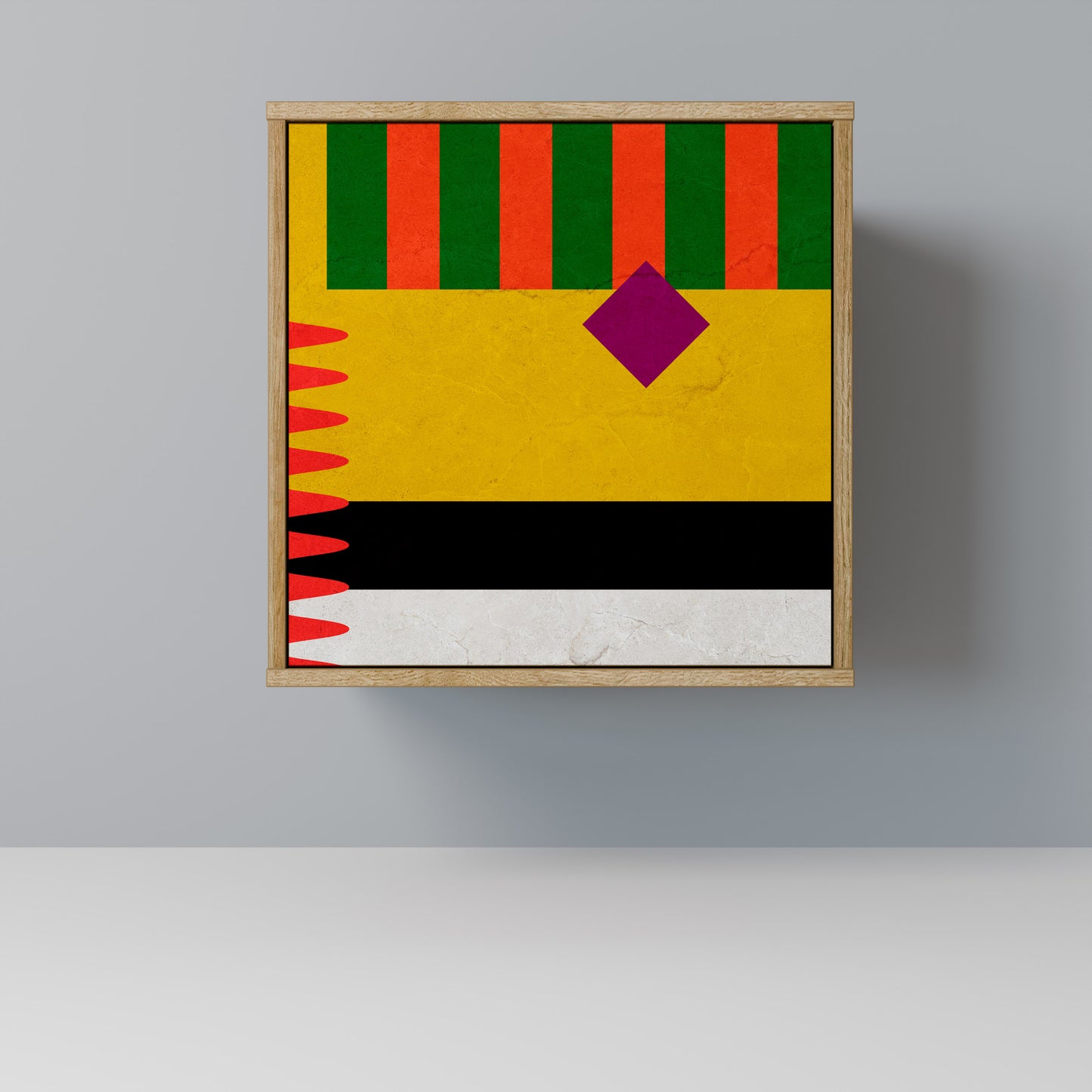 Credenza VIVID ART a 1 anta effetto rovere