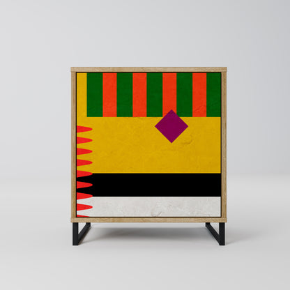 Credenza VIVID ART a 1 anta effetto rovere