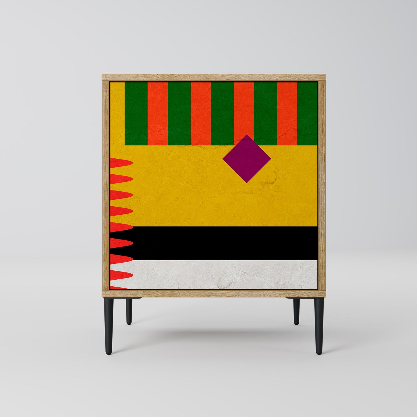 Credenza VIVID ART a 1 anta effetto rovere