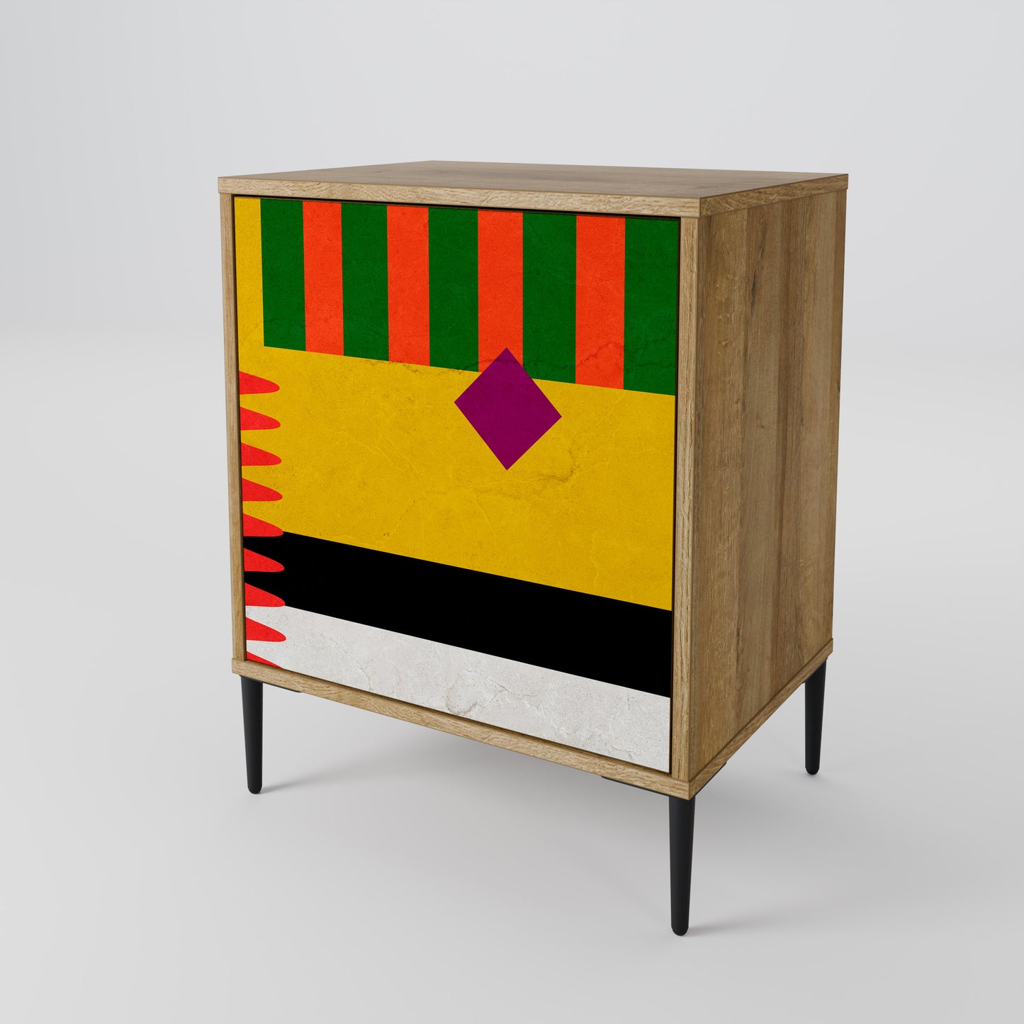 Credenza VIVID ART a 1 anta effetto rovere
