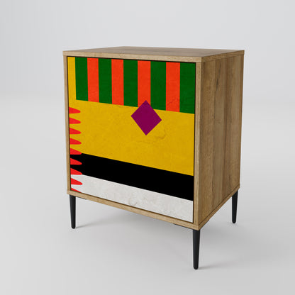 Credenza VIVID ART a 1 anta effetto rovere