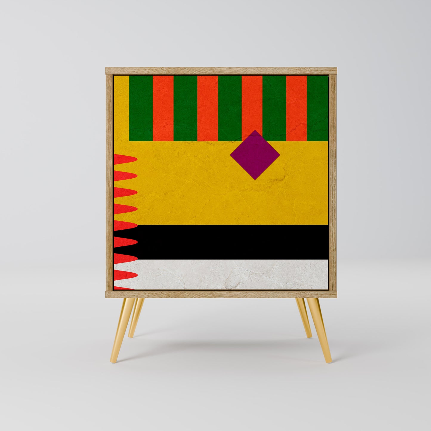 Credenza VIVID ART a 1 anta effetto rovere