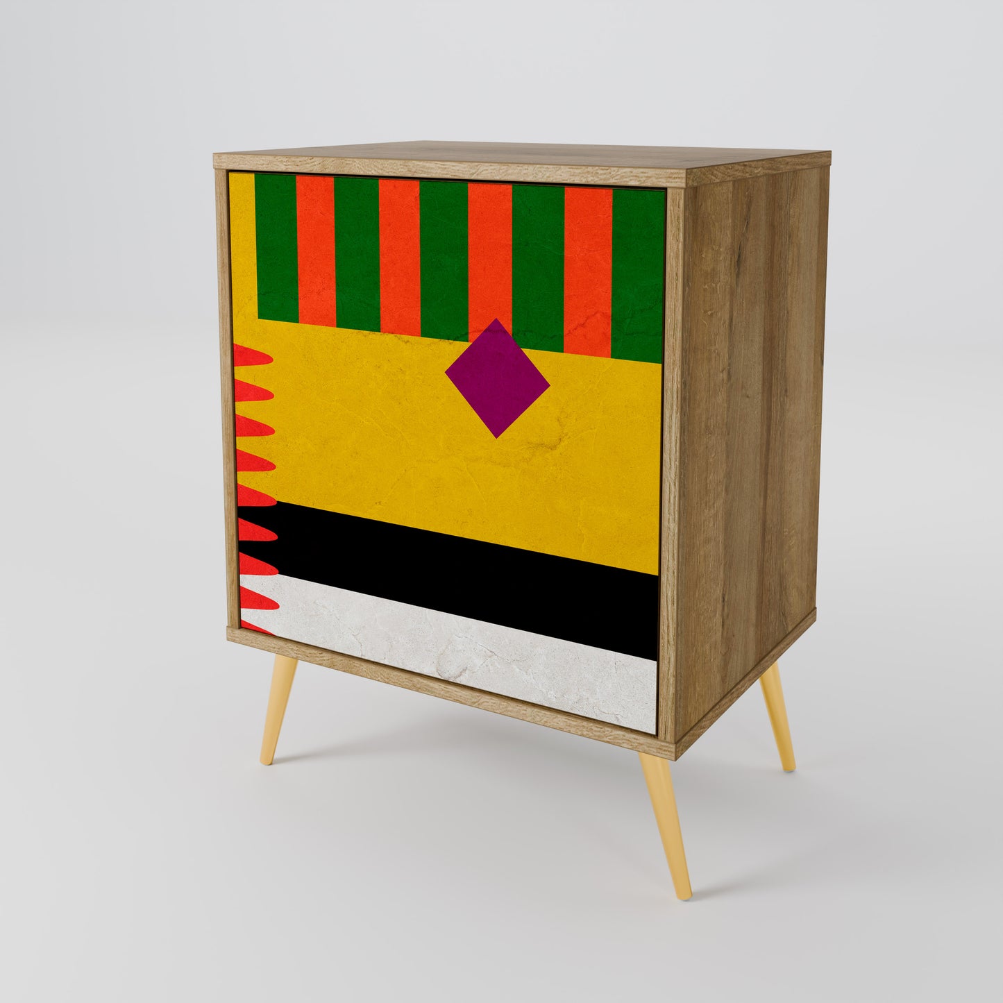 Credenza VIVID ART a 1 anta effetto rovere