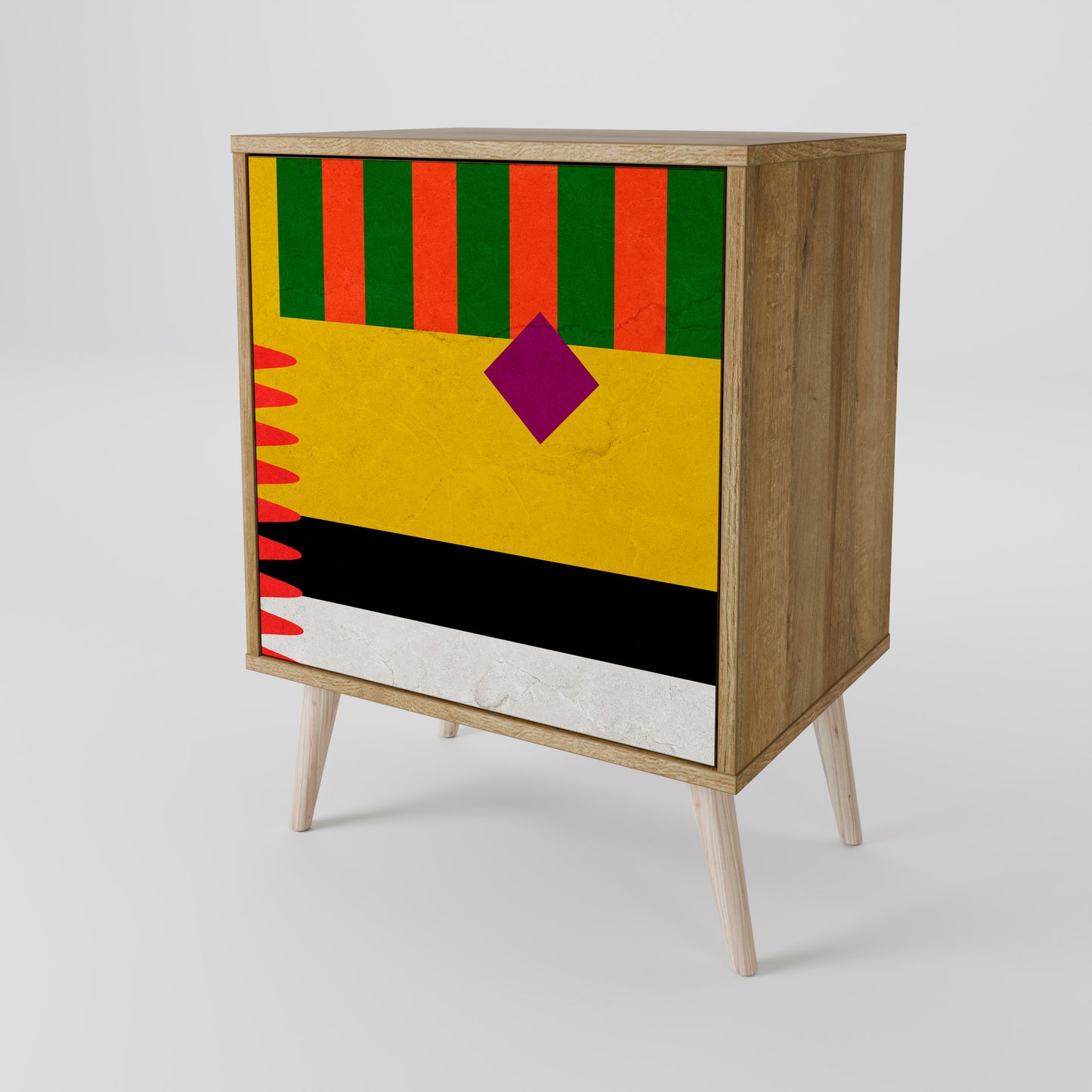 Credenza VIVID ART a 1 anta effetto rovere