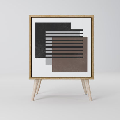 Credenza SHADOW SYNCHRONY a 1 anta effetto rovere