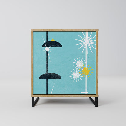 Credenza PATHS TO HAPPINESS a 1 anta effetto rovere