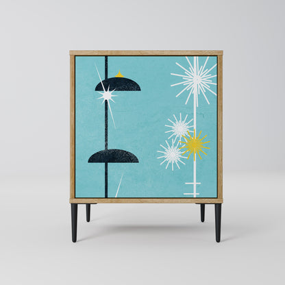 Credenza PATHS TO HAPPINESS a 1 anta effetto rovere