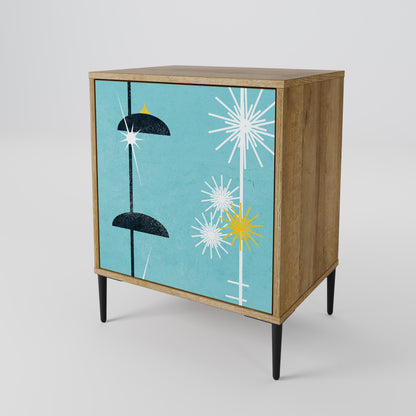 Credenza PATHS TO HAPPINESS a 1 anta effetto rovere