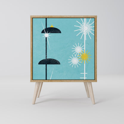 Credenza PATHS TO HAPPINESS a 1 anta effetto rovere