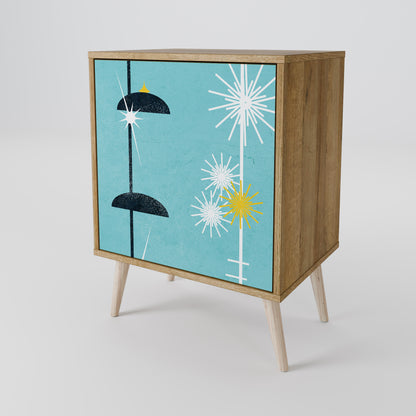 Credenza PATHS TO HAPPINESS a 1 anta effetto rovere