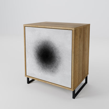 Credenza BLACK HOLE a 1 anta effetto rovere