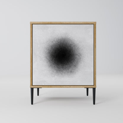 Credenza BLACK HOLE a 1 anta effetto rovere