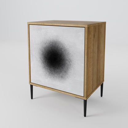 Credenza BLACK HOLE a 1 anta effetto rovere