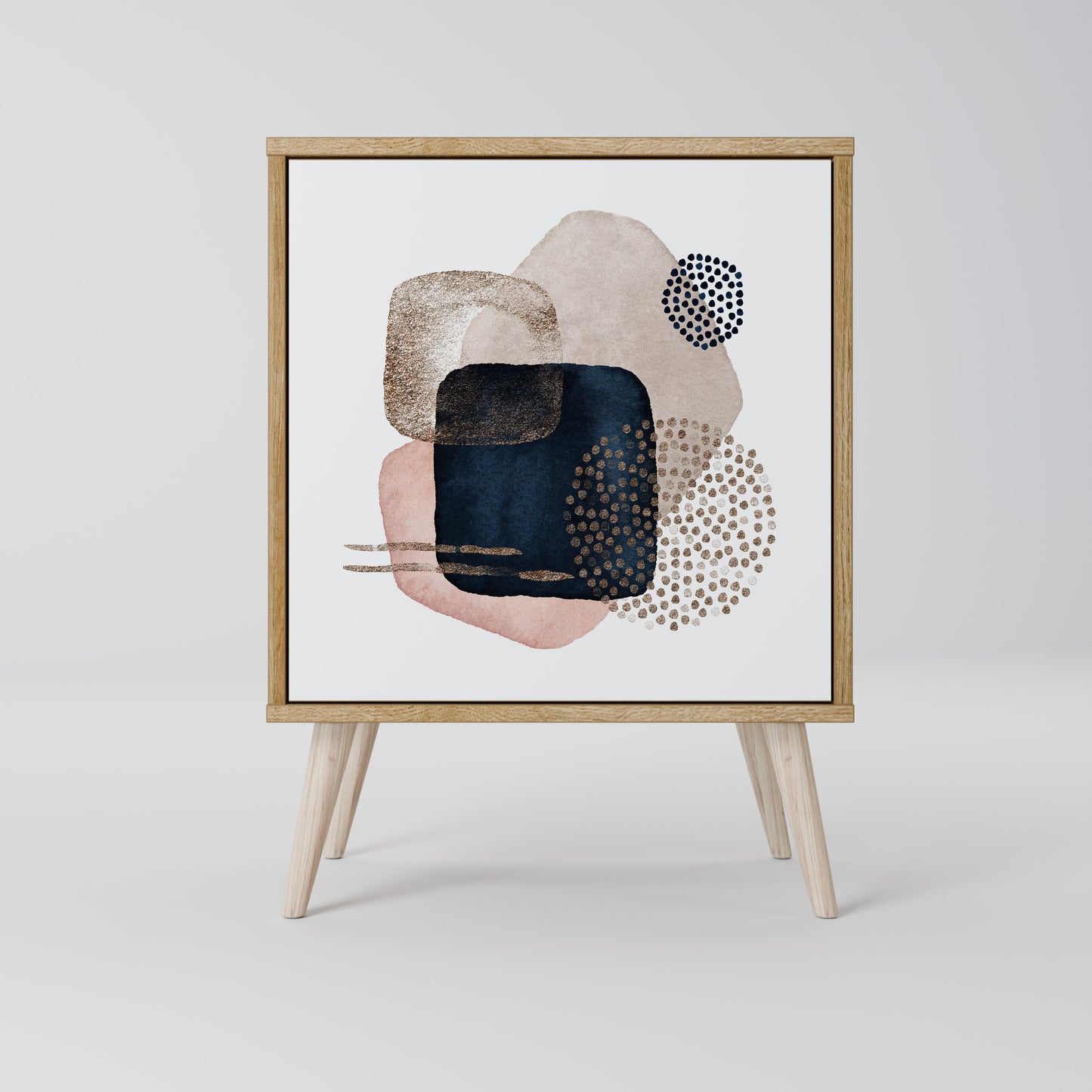 COLORFUL SHAPES 1-Door Sideboard in Oak Effect