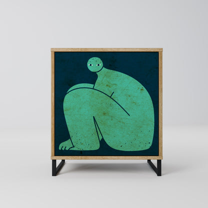 Credenza INSIEME MA SEPARATAMENTE a 1 anta effetto rovere