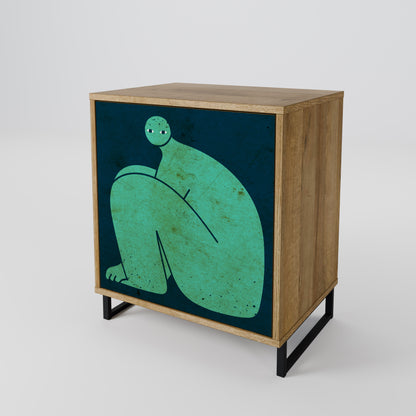 Credenza INSIEME MA SEPARATAMENTE a 1 anta effetto rovere