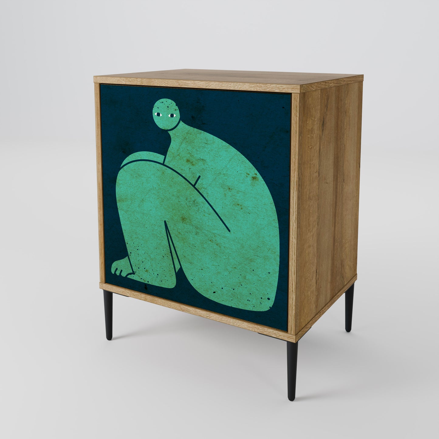 Credenza INSIEME MA SEPARATAMENTE a 1 anta effetto rovere