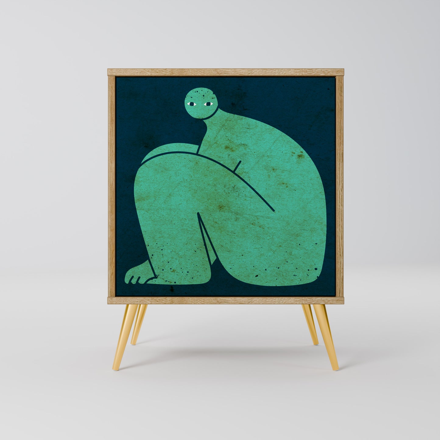 Credenza INSIEME MA SEPARATAMENTE a 1 anta effetto rovere