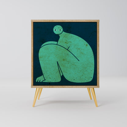 Credenza INSIEME MA SEPARATAMENTE a 1 anta effetto rovere