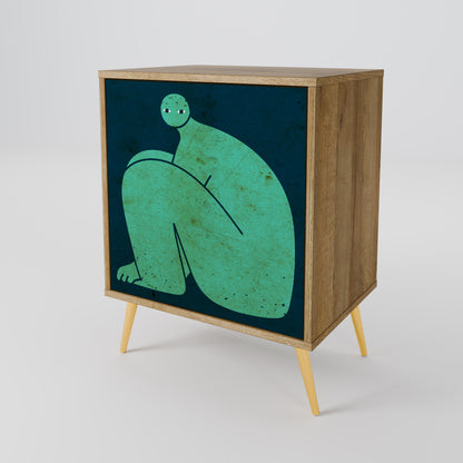 Credenza INSIEME MA SEPARATAMENTE a 1 anta effetto rovere