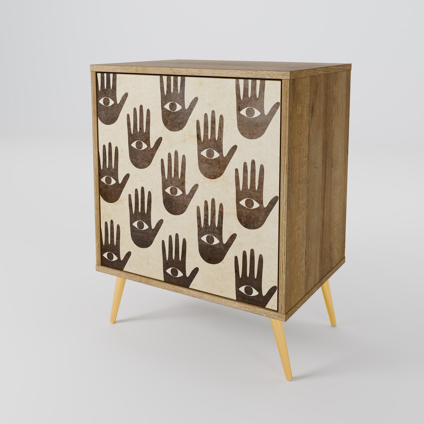 SEE MORE 1-Door Sideboard in Oak Effect