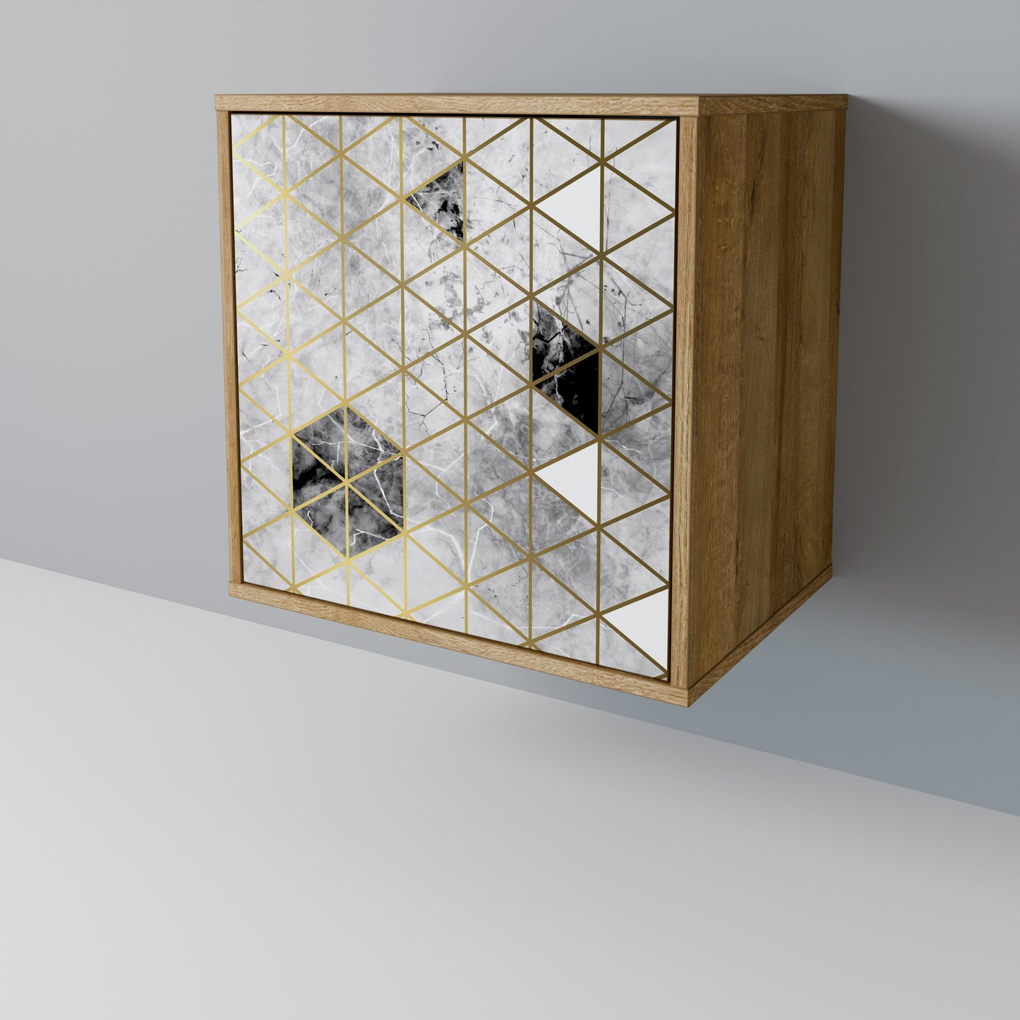 ASHEN ARIA Madia a 1 anta effetto rovere