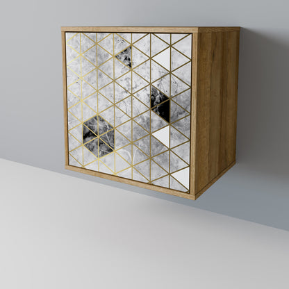 ASHEN ARIA Madia a 1 anta effetto rovere