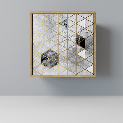 ASHEN ARIA Madia a 1 anta effetto rovere