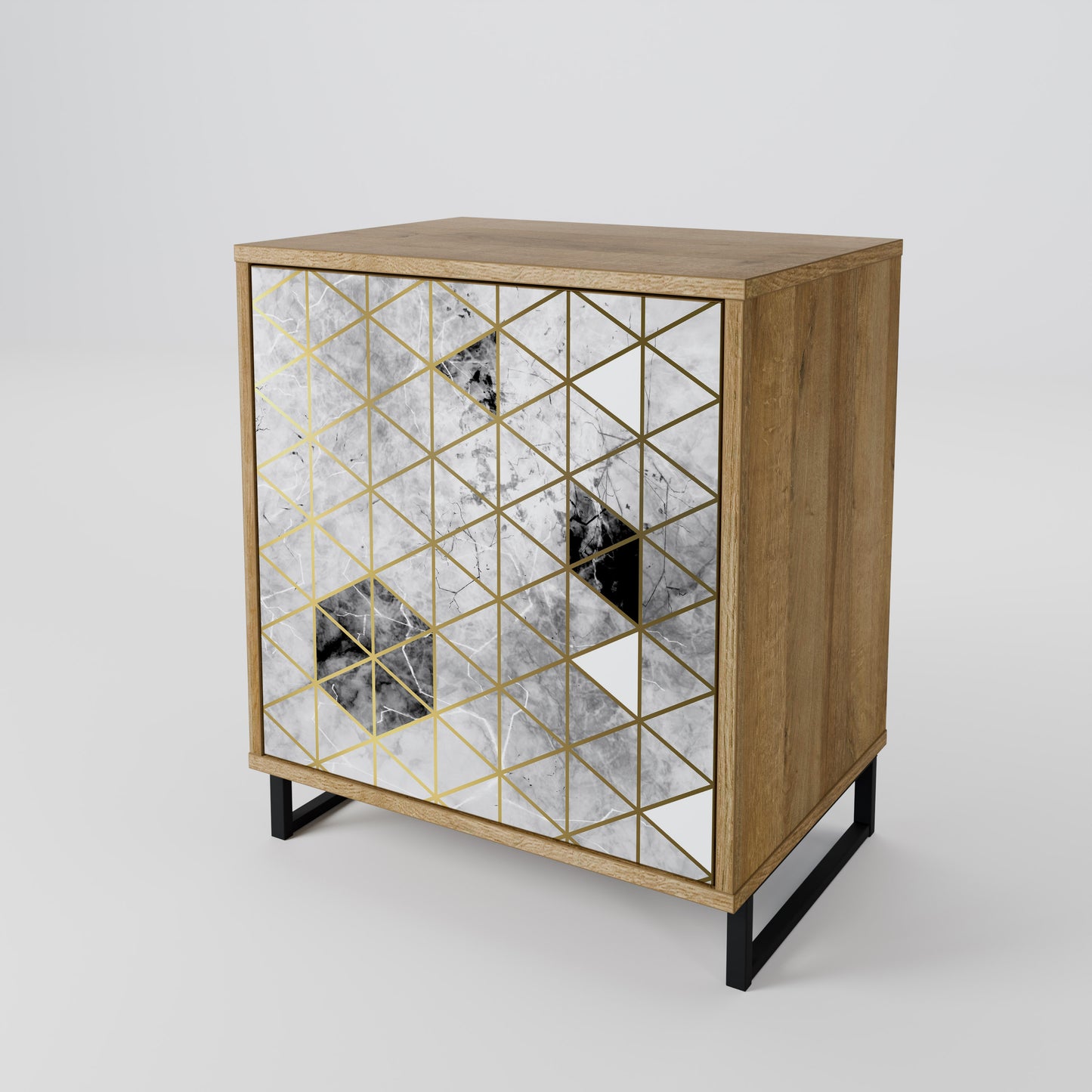 ASHEN ARIA Madia a 1 anta effetto rovere