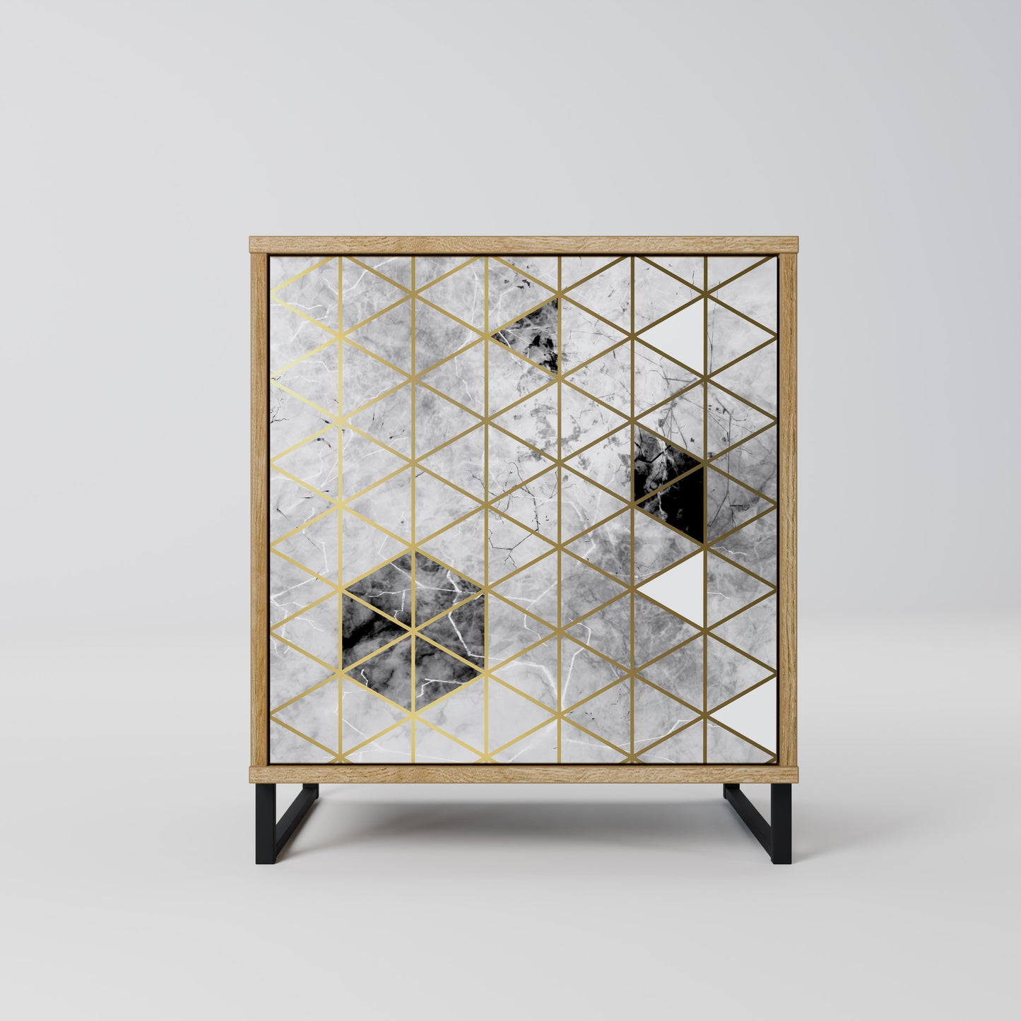 ASHEN ARIA Madia a 1 anta effetto rovere