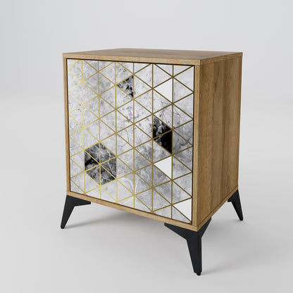 ASHEN ARIA Madia a 1 anta effetto rovere