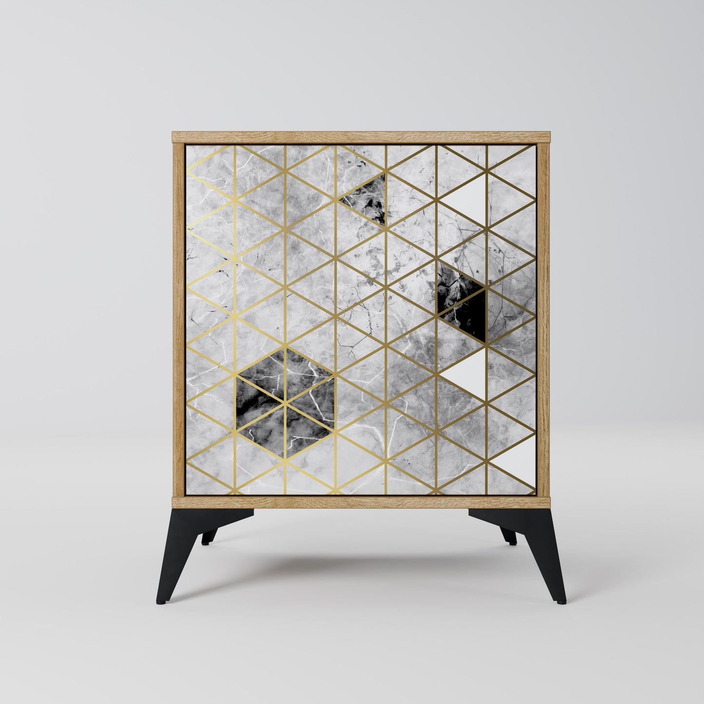 ASHEN ARIA Madia a 1 anta effetto rovere