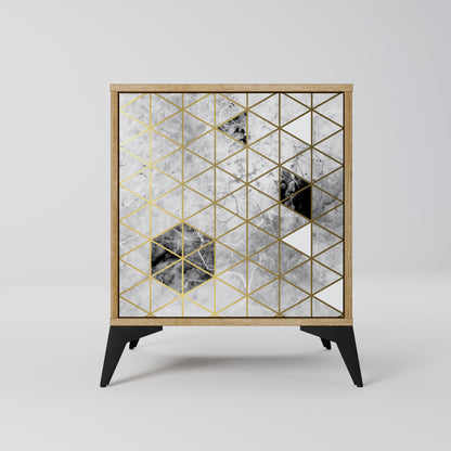 ASHEN ARIA Madia a 1 anta effetto rovere