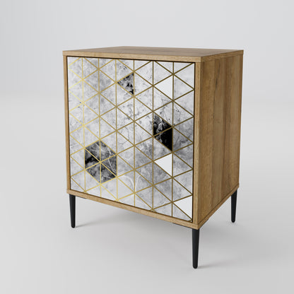 ASHEN ARIA Madia a 1 anta effetto rovere