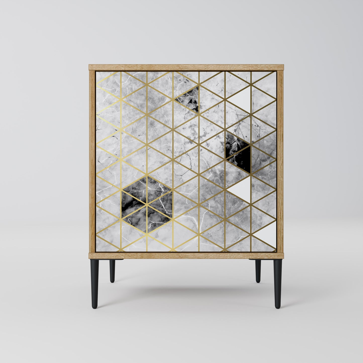 ASHEN ARIA Madia a 1 anta effetto rovere