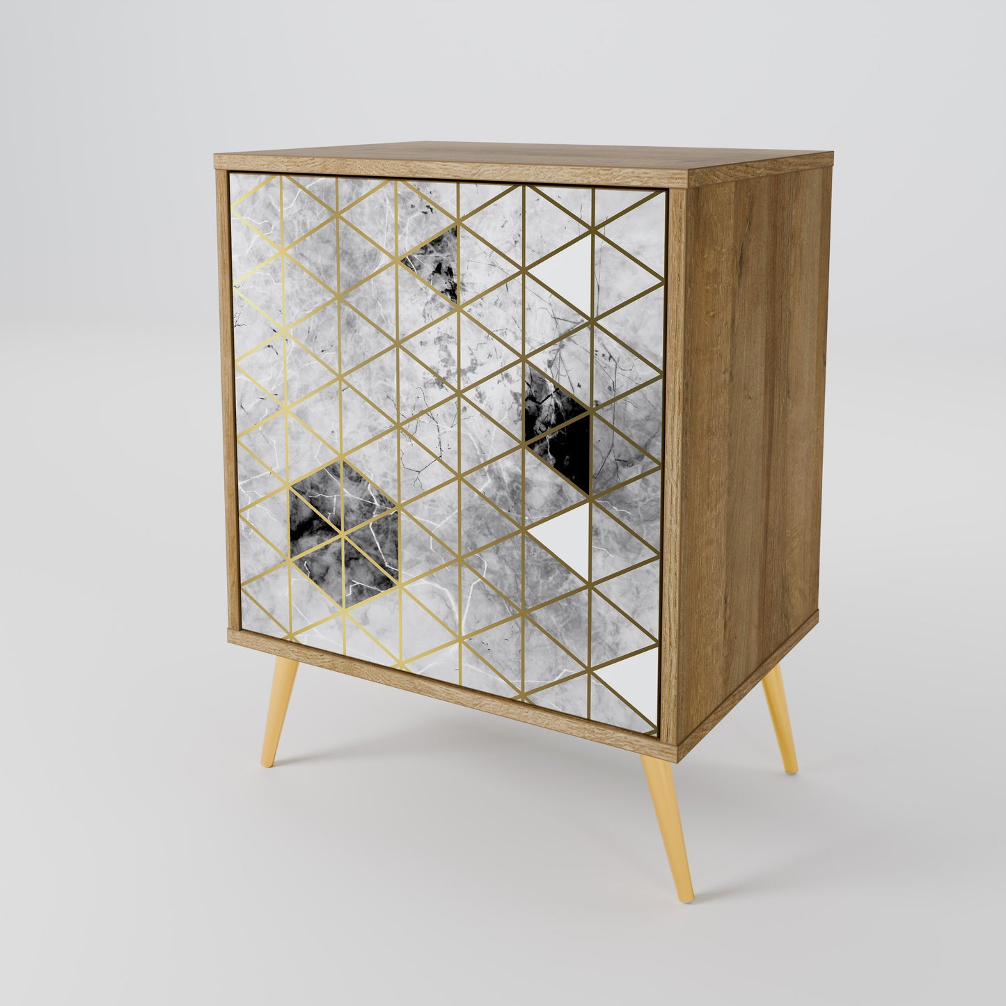 ASHEN ARIA Madia a 1 anta effetto rovere