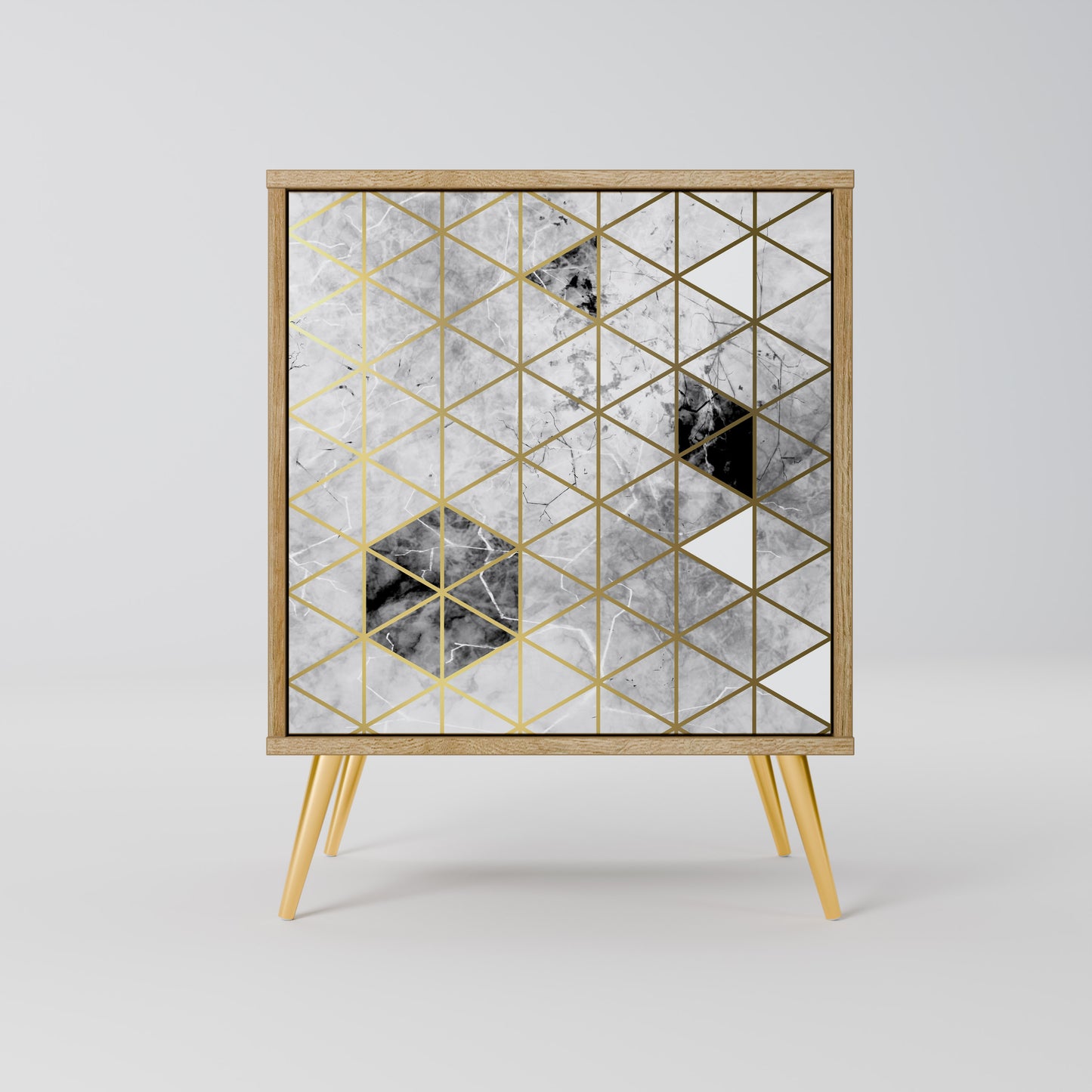 ASHEN ARIA Madia a 1 anta effetto rovere