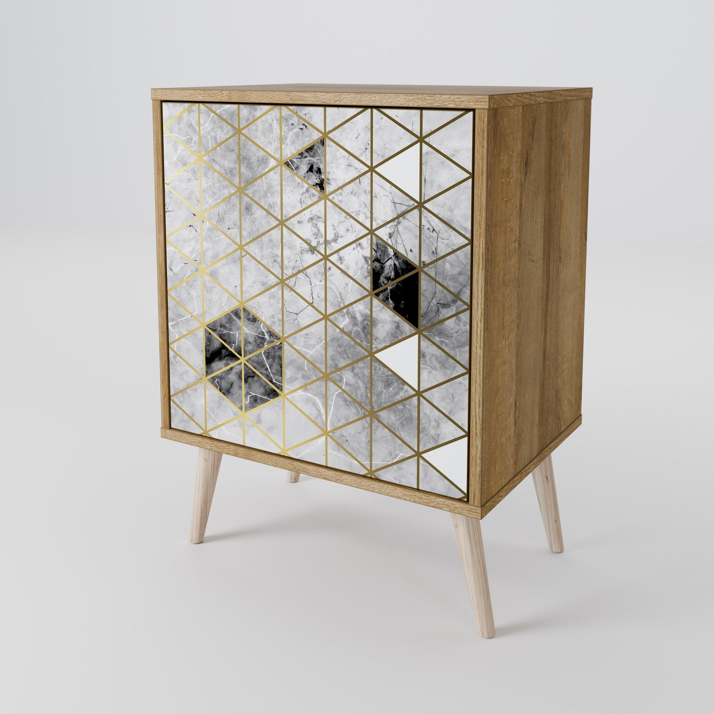 ASHEN ARIA Madia a 1 anta effetto rovere