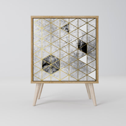 ASHEN ARIA Madia a 1 anta effetto rovere