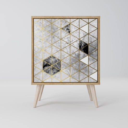 ASHEN ARIA 1-Door Sideboard in Oak Effect